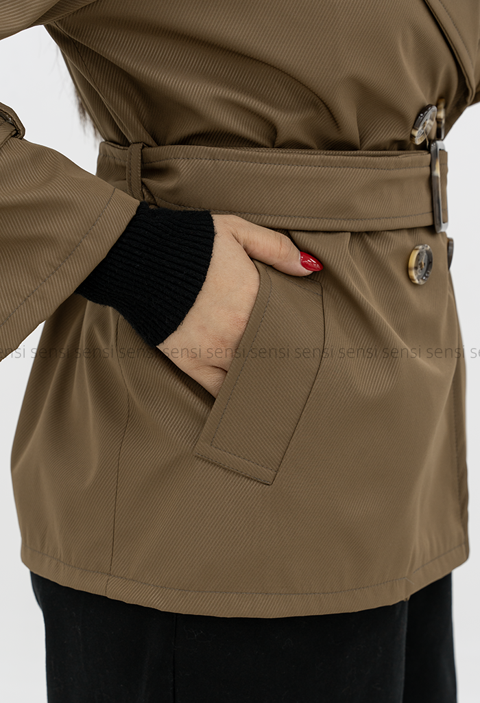 بارانی زنانه آستر دار پرادا @کد1006775